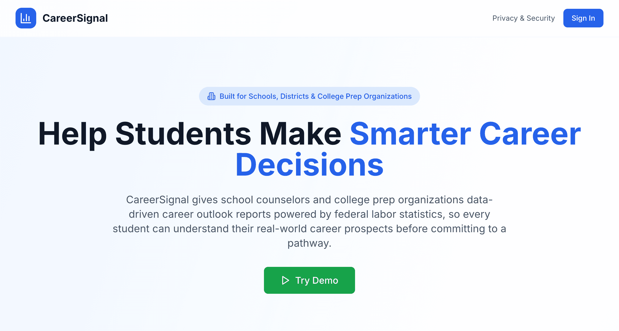 CareerSignal website